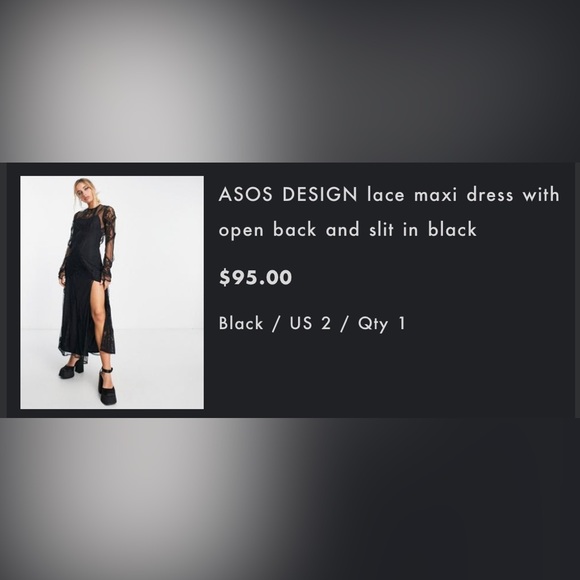 ASOS Black Dress - US 2 - Picture 2 of 4